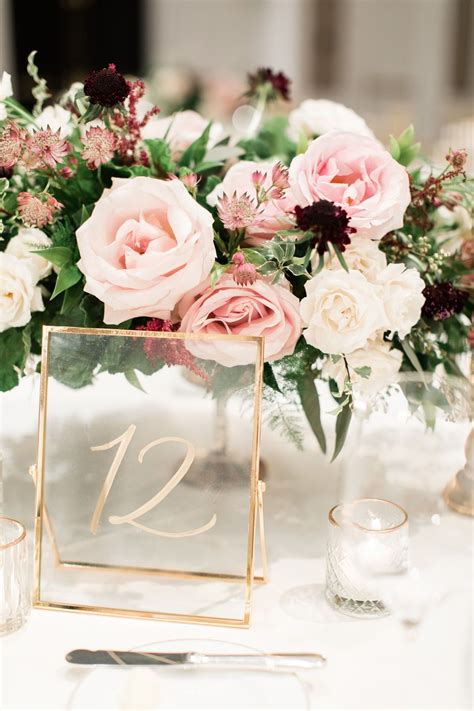 Blush And Bright Pink Lush Floral Centerpiece With Pops Of Ivory Green