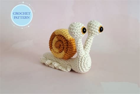 Snail Crochet Pattern Amigurumi Snail Crochet Snail Etsy Uk