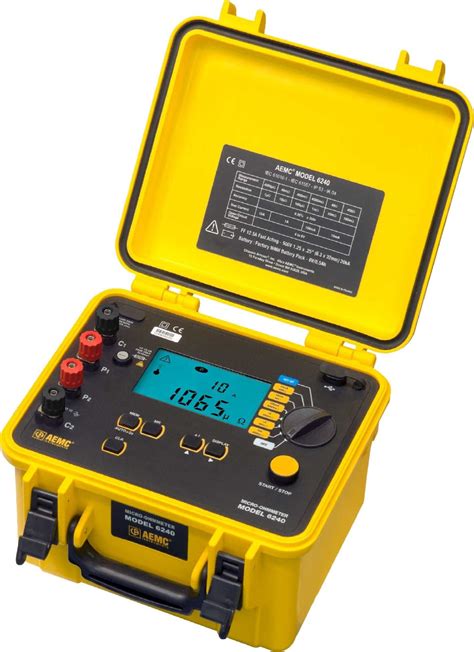 Aemc 6240 10a Micro Ohmmeter With Kelvin Clips And Probes Catalog