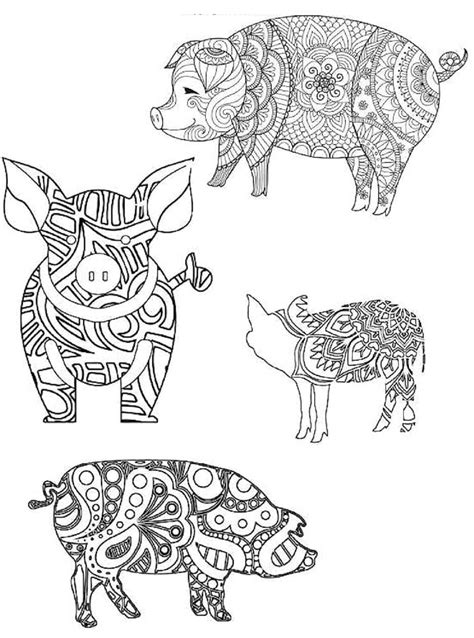 Mandala Pig Coloring Pages Mandalasworld