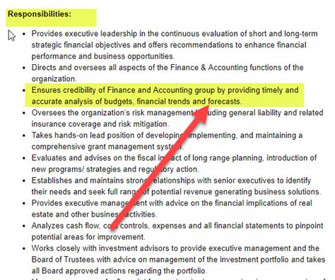 Their primary responsibilities include allocating financial resources to each department within the organization and delegating responsibilities to department supervisors and managers. CFO Job Description | Qualification & Role of Chief ...