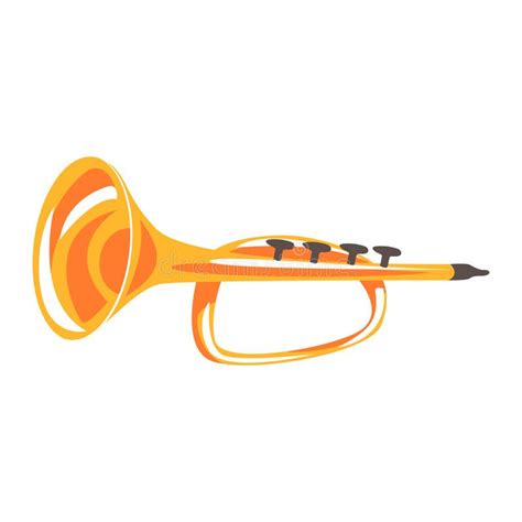 Trumpet Musical Instrument Cartoon Vector Illustration Stock Vector
