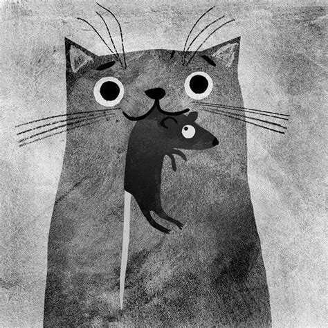 Illustrator Angie Rozelaar Cat And Mouse T Drawing Painting