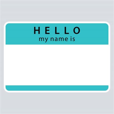 Royalty Free Hello My Name Is Tag Clip Art Vector Images