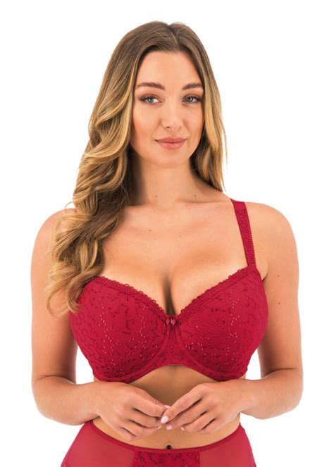 Ana Red Padded Half Cup Bra From Fantasie