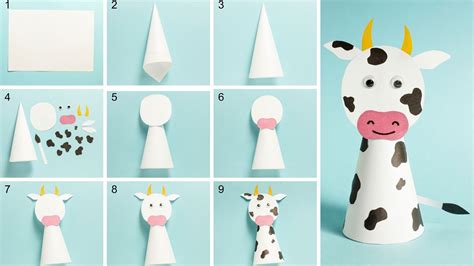 Bricolage La Vache En Papier