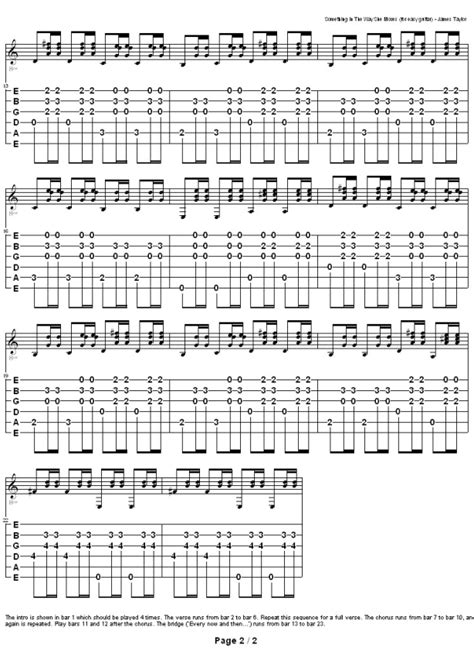 Guitar Tabs Song Sheets And Tabs For Something In The Way She Moves