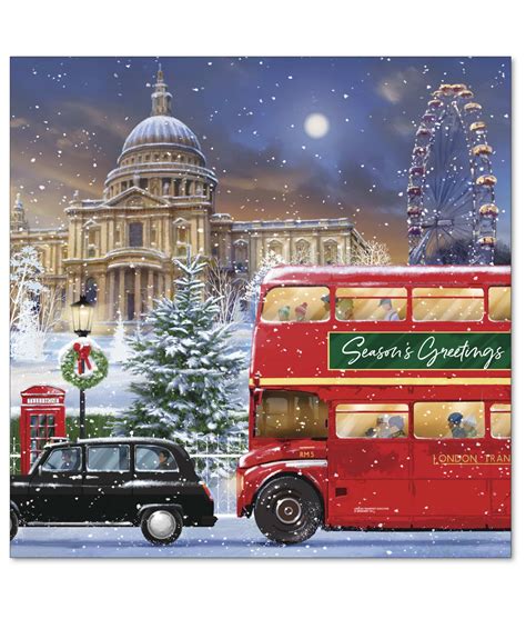 Traditional London Christmas Cards Pack Of 10 Cancer Research Uk