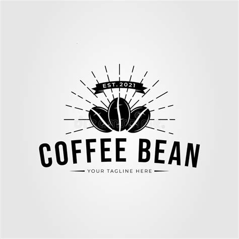Three Coffee Bean Or Vintage Coffeehouse Logo Vector Illustration