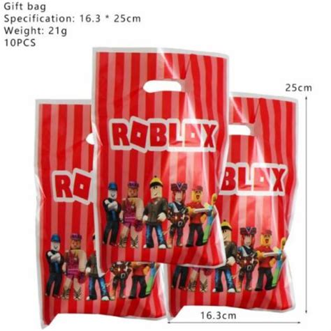 10 Roblox Party T Bags Candy Favour Bag Loot Bag For Birthday Ebay