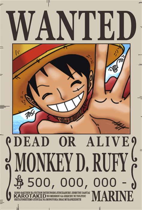 Here you can download the template to make your own one piece wanted poster! Luffy Dressrosa wanted poster | Áp phích, One piece, Hình ảnh