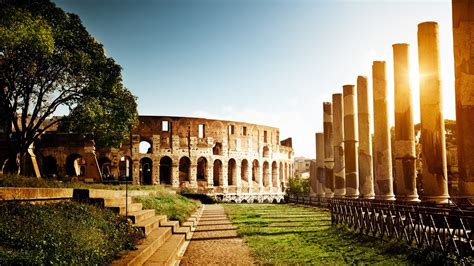 Papéis De Parede Coliseu Na Itália Arquitetura Ruínas Sol 2560x1600