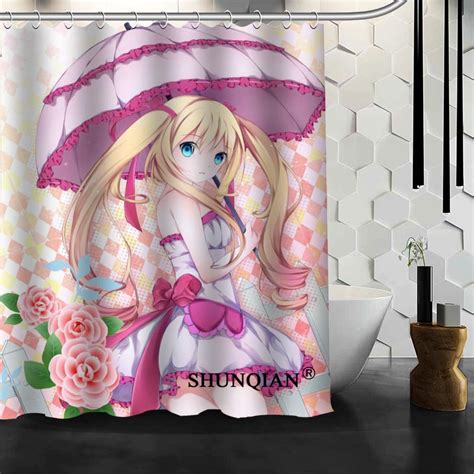Best Nice Custom Sexy Anime Girls Shower Curtain Bath Curtain