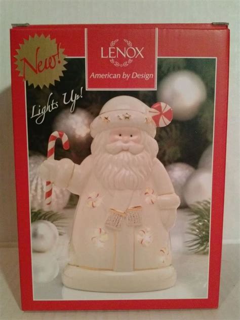 Lenox Santa Figurine Seasons Sparkle Light Up 675 Peppermint Candy