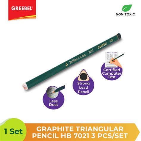 Greebel 7021 Technograph Raffine 28 Triangular Graphite Pencil Hb