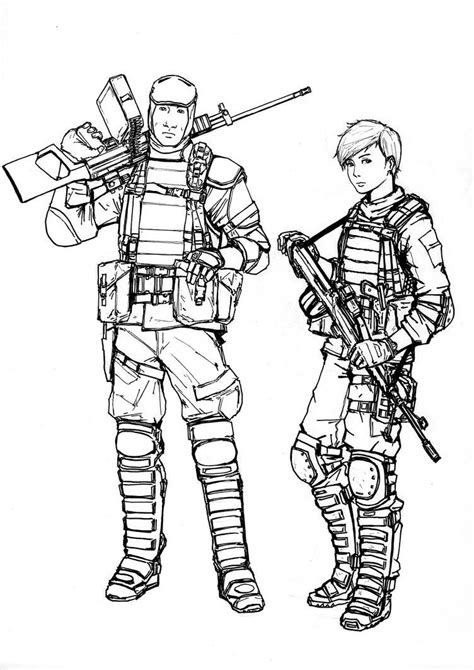 Bf4 Pla Support Class Line Art By Thomchen114 Pencil Art Drawings