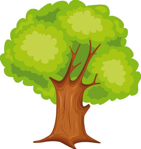 Arbol Grande Caricatura Clipart Vectorial De Conjunto árbol