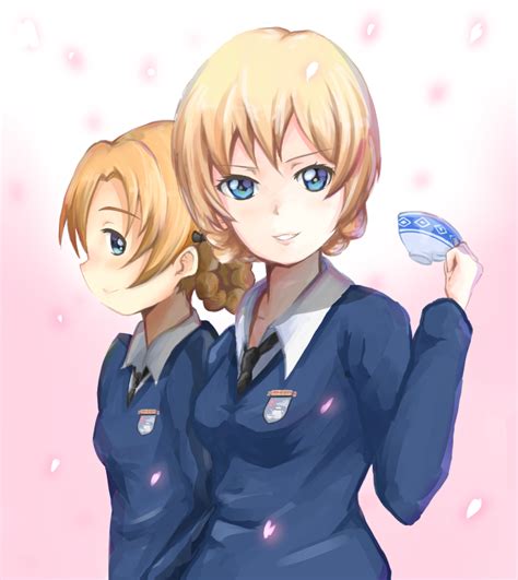 Darjeeling And Orange Pekoe Girls Und Panzer Drawn By Komatsuya And