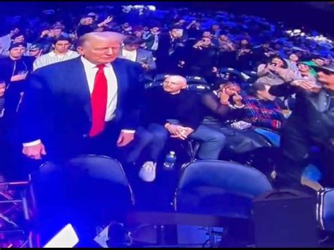 Watch Donald Trump Gets Shown Middle Finger At Ufc 295 By Comedian Bill Burrs Wife Social