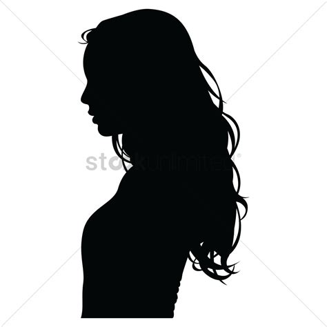 Side View Of A Silhouette Woman Vector Image 1358832 Stockunlimited