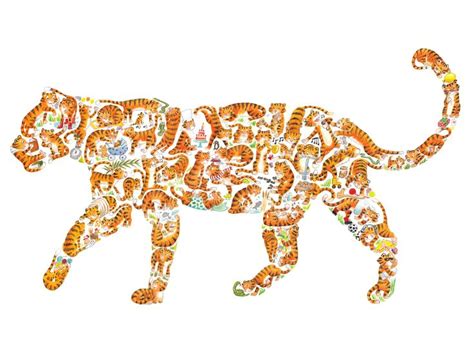 T Is For Tiger Print By Louise Tate Illustration Tiger Art Hand