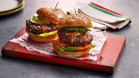 Beef Burger Recipe James Martin Ultimate Burger In A Brioche Bun