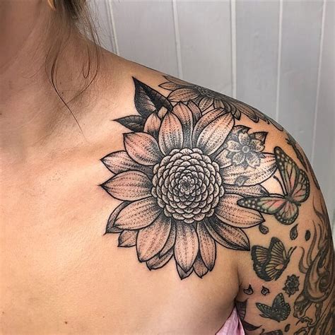 Top 30 Sunflower Tattoos Popular Sunflower Tattoo Ideas And Designs 2019