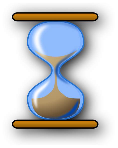 Hourglass Sand Blue Glass Time Png Picpng