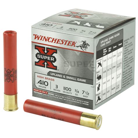 Winchester Super X 410 Bore Ammunition 3 75 25 Rounds — Caliber