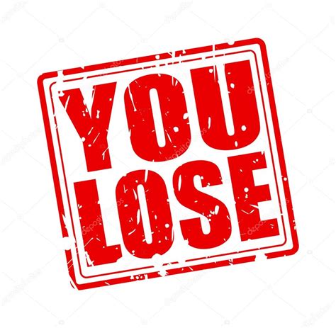 You Lose Red Stamp Text — Stock Vector © Pockygallery 80056196
