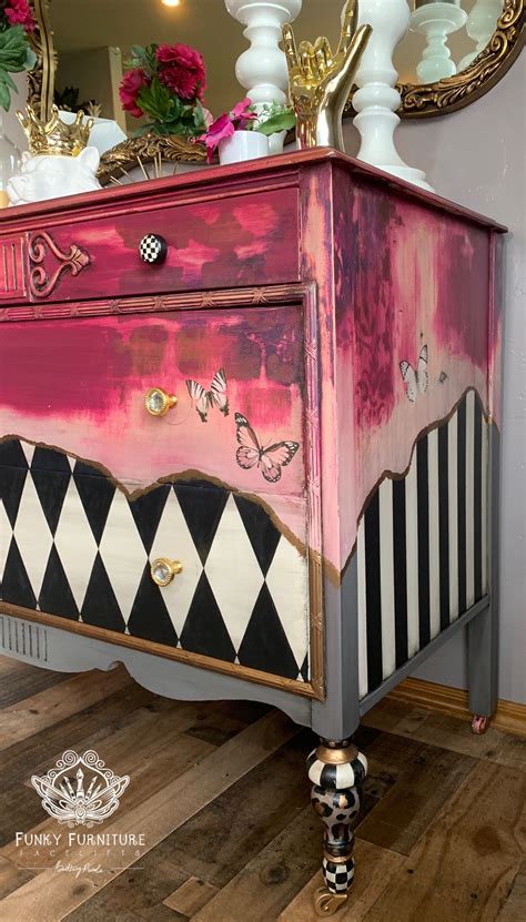 Hand Painted Dresser Funky Painted Furniture Funky Furniture