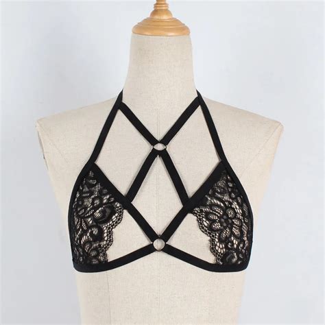 2019 Sexy Bra Intimates Women Ladies Hollow Strappy Bra Cross Bandage Halter Bras For Women Cage