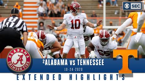 2 Alabama Crimson Tide Vs Tennessee Volunteers Extended Highlights