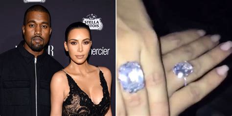 Kanye West Gave Kim Kardashian Another Diamond Ring And Yeah Its Huge Kim Kardashian