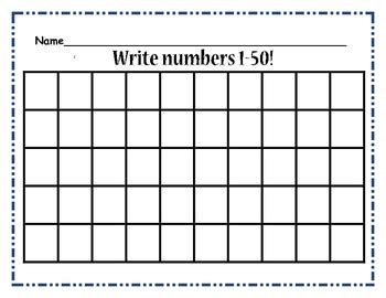 Writing Counting Skip Counting Numbers 1-100, 1-200 - Math Center