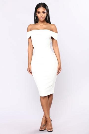 Take Me On A Dinner Date Dress Off White Dresses Fashion Nova Little White Dresses White
