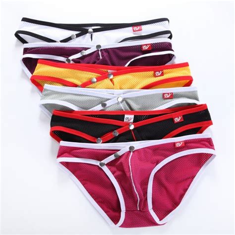 Sexy Men S Briefs Nylon Gay Underwear Wj Men Exposed Underwear Briefs Plus Size S M L Xl Shorts