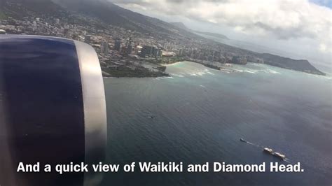 Taking Off From Honolulu Airport Hawaii Flying By Waikiki Youtube