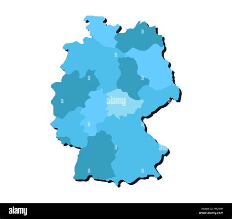 Karte Von Deutschland Mit Regionen Stockfotografie Alamy