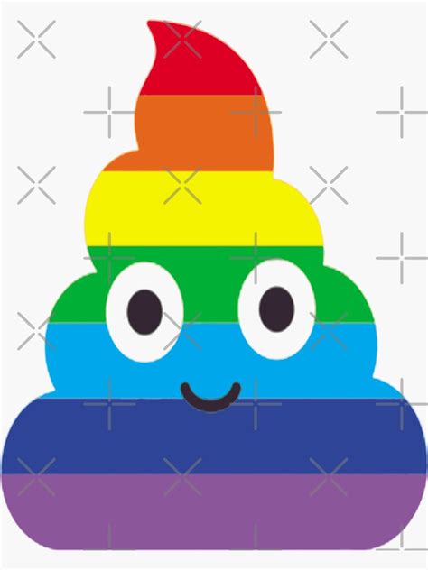 Rainbow Chibi Unicorn Poop Emoji Sticker For Sale By Yassinebenhari