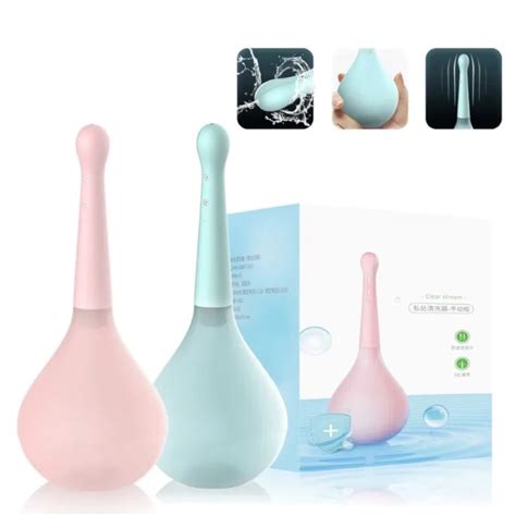 Large Capacity Enema Bulb Syringe Silicone Anal Cleaner Enema Clean Container Vagina Douche Cle