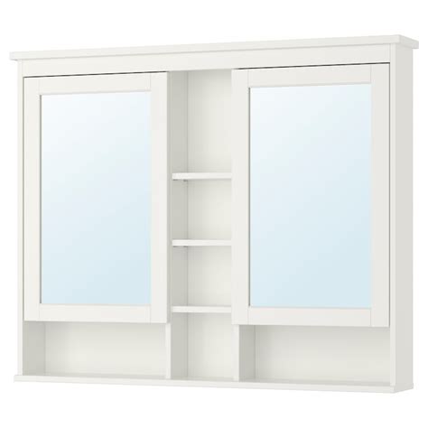 Hemnes Mirror Cabinet With 2 Doors White 120x98 Cm Ikea