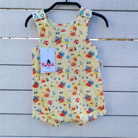 15 Off Sale Our Funny Beach Crabs Short Harem Rompers Summer Romper