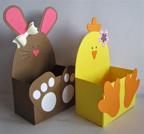 Eine schachtel in form eines osterhasen und kükens. Pin on Kita