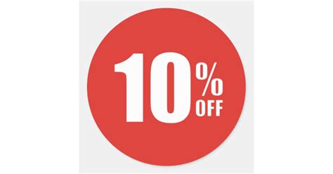 10 Ten Percent Off Discount Sale Sticker Nz