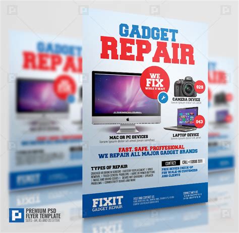 Electronic Gadget Repair Flyer Psdpixel