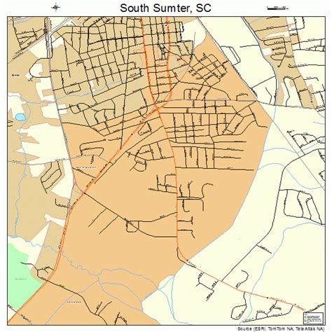 South Sumter South Carolina Street Map 4568177