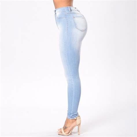 Womens Grinding White Elastic Skinny Stretch Jeans Plus Size 3xl High