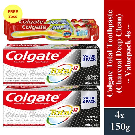 Colgate Total Charcoal Deep Clean Toothpaste Valuepack 150g X 4pcs