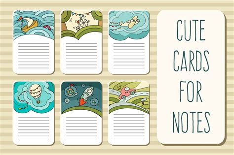 Printable Cards For Notes Creative Card Templates ~ Creative Market
